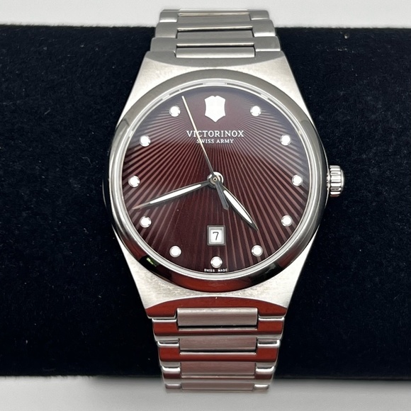Victorinox Swiss Army Victoria Brown dial Stainless Steel Ladies Watch Working - Picture 7 of 10